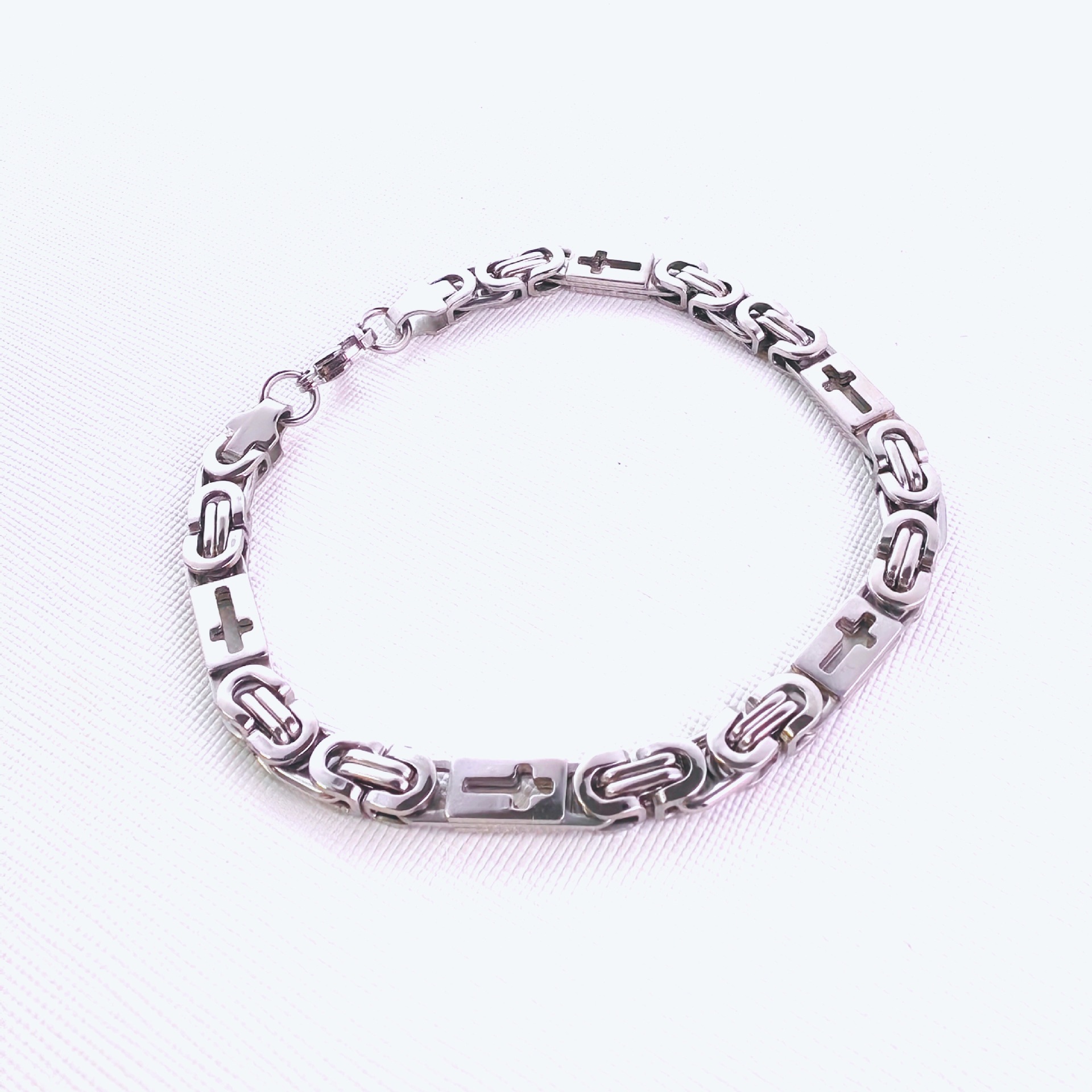 6mmx22cm steel color bracelet