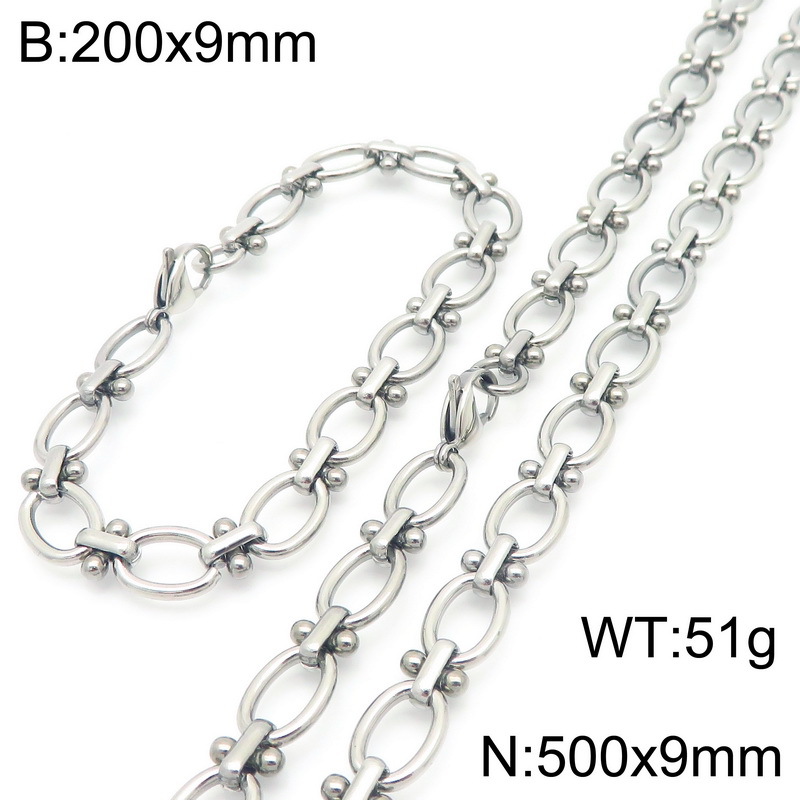 Steel-colored necklace