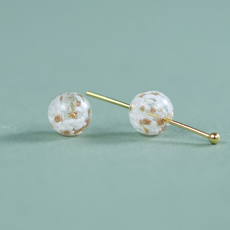3:Rock sugar flower glass beads [white]