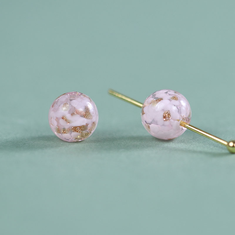 6:Rock sugar flower glass beads [pink]