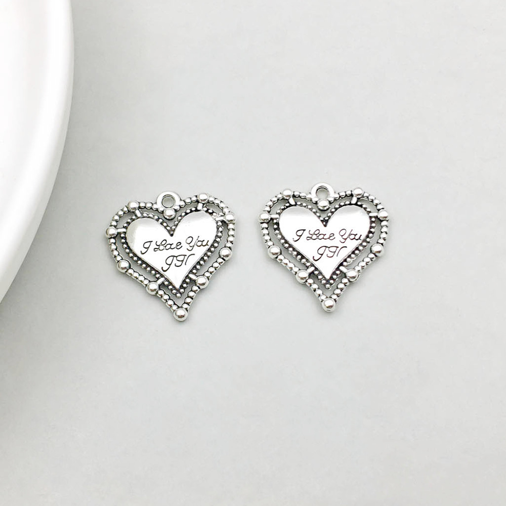 18:1 Ancient silver I bae you ggr love 19*20mm-1.9g-15486