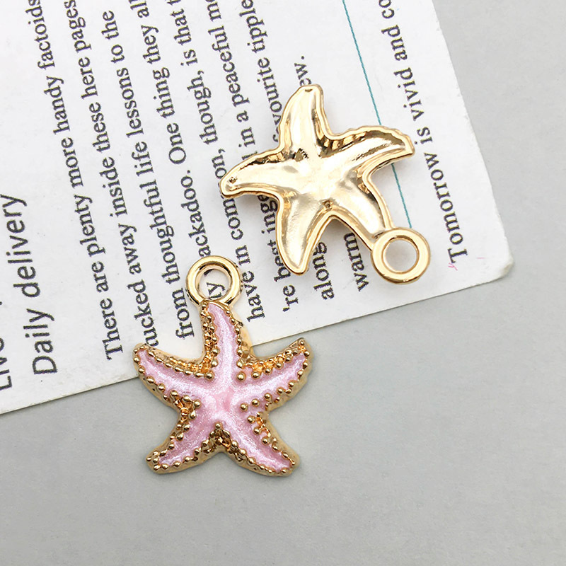 2:1 pink dripping starfish 15*18mm-1g-8612