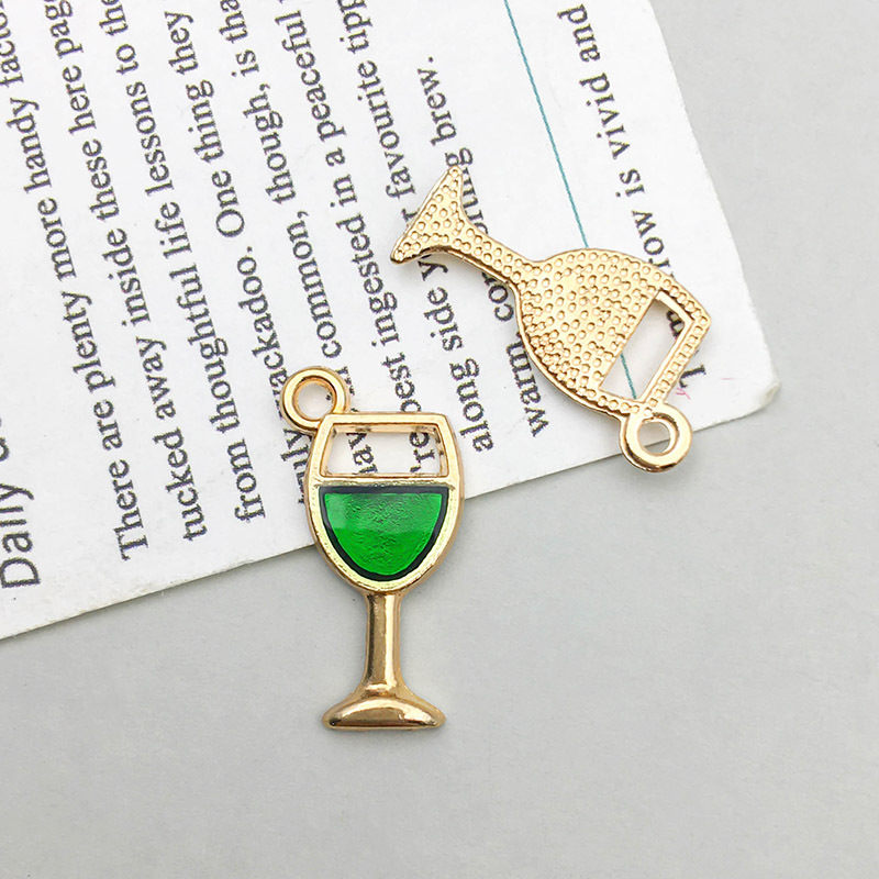 17:1 dripping oil green wine glass 10*18mm-0.5g-12349