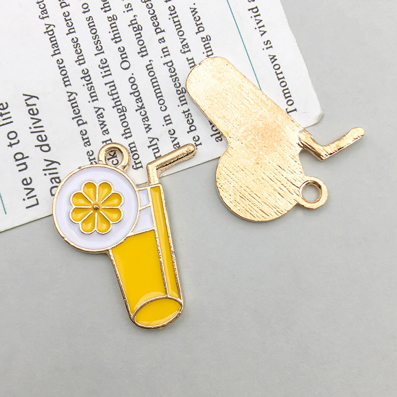 25:1 yellow drip lemon water pendant 20*25mm-1.7g-14969