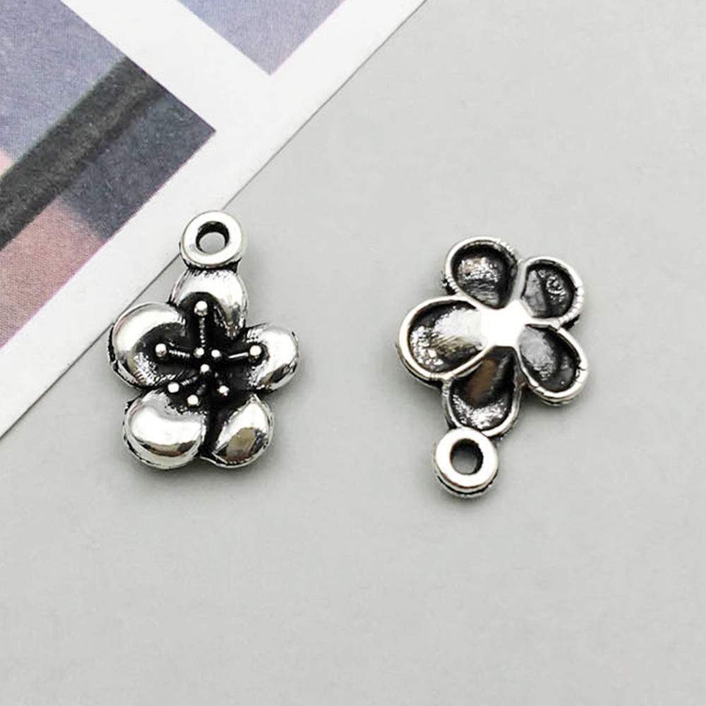 8:1 ancient silver plum 9*13mm-0.4g-10399