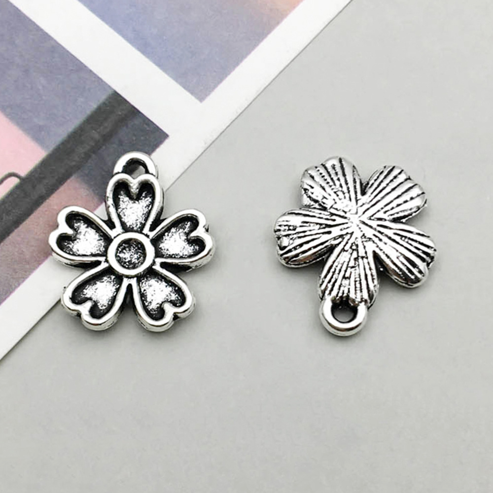 9:1 ancient silver cherry blossom 12*16mm-0.8g-10401