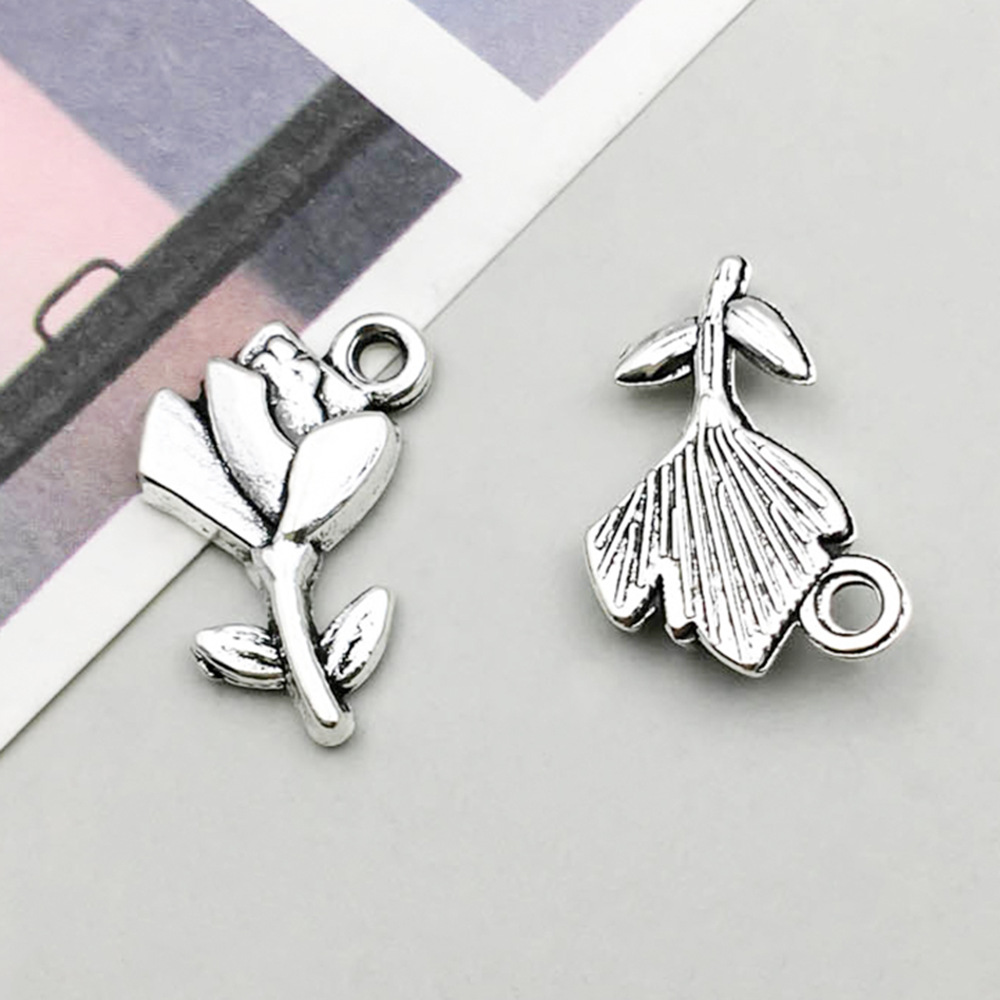 12:1 ancient silver flower 11*15mm-0.7g-10404