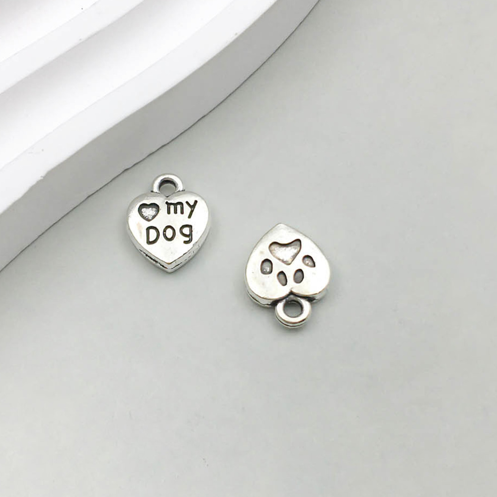 5:1 ancient silver love dog mydog10 * 12mm-1.1g-7277