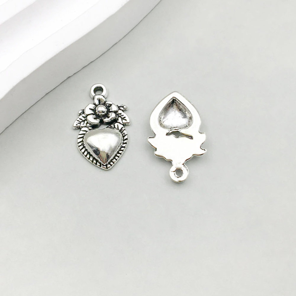 6:1 ancient silver heart 11*18mm-1g-7265