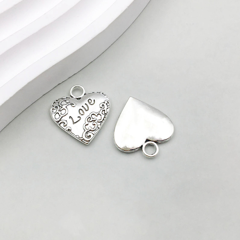 21:1 ancient silver heart love letter 18*19mm-2.5g-11438