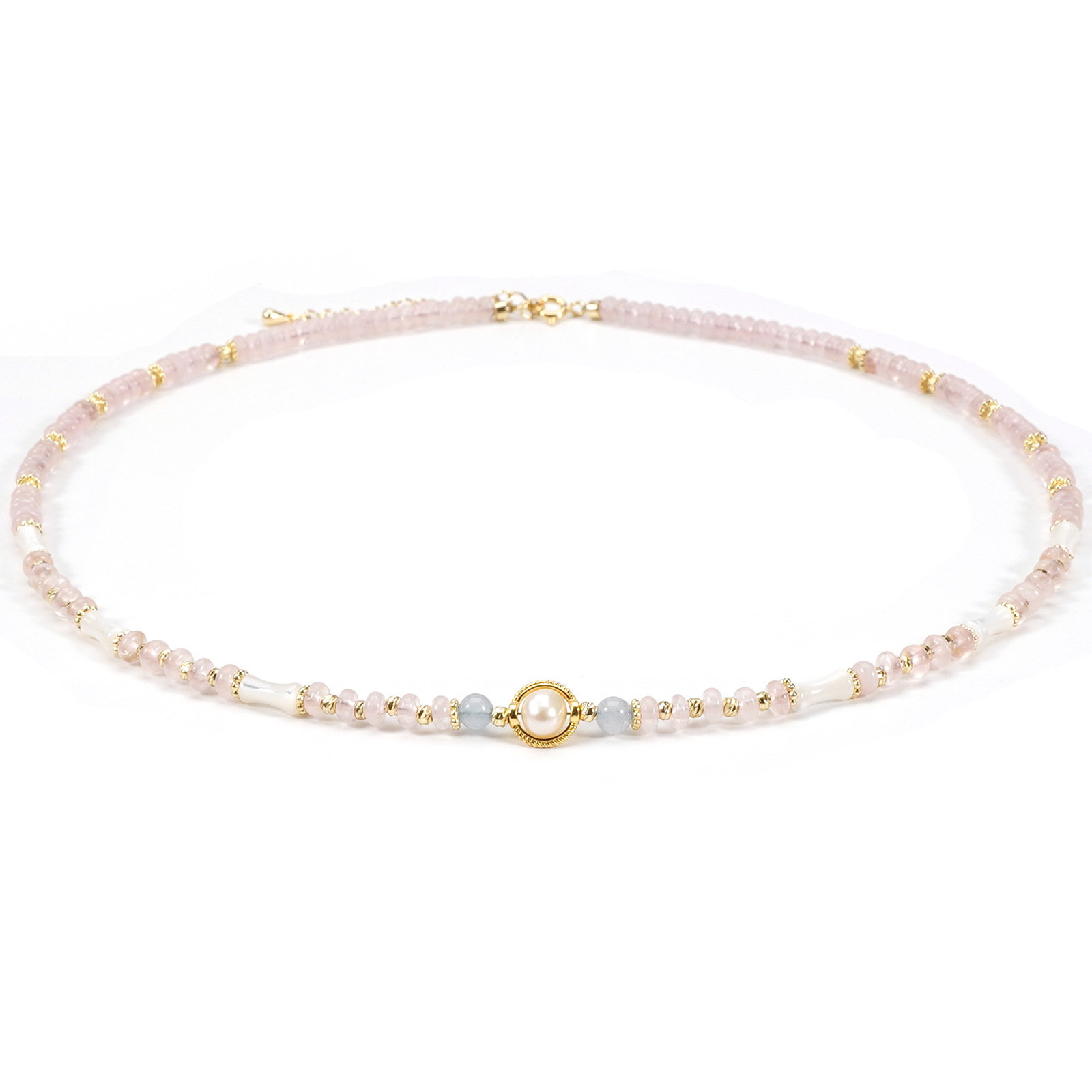 2:Pearl powder crystal necklace