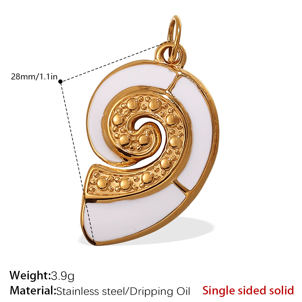3:Pj297weg white oil drop solid gold pendant
