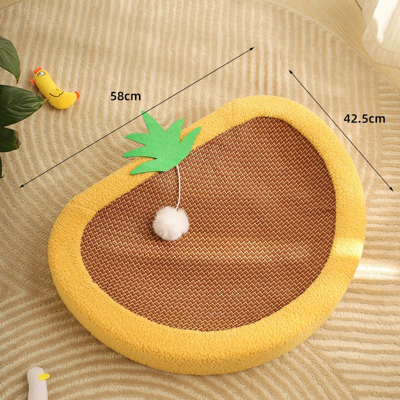 Half round rattan mat basin-pineapple