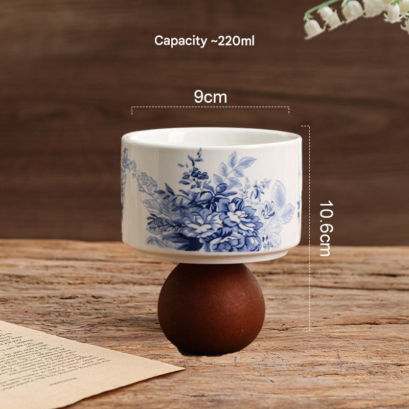 Chinese flower-ball wooden legs (brown)