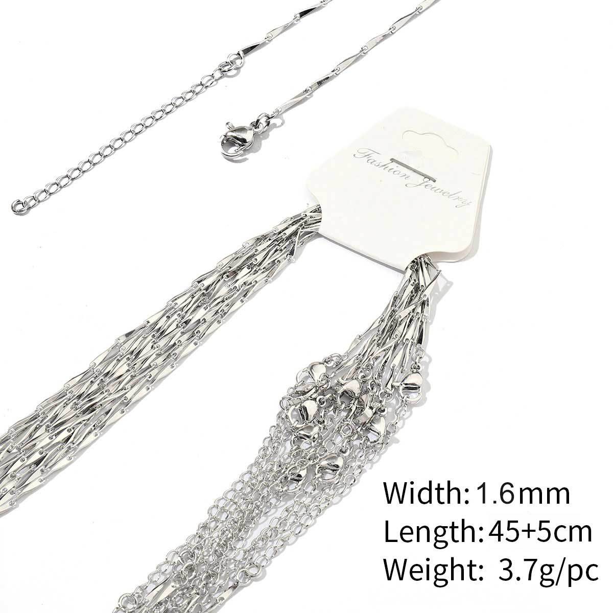 12:A56-gold plated-copper melon seed chain 1.6mm-45 5cm, wears color for 1 year