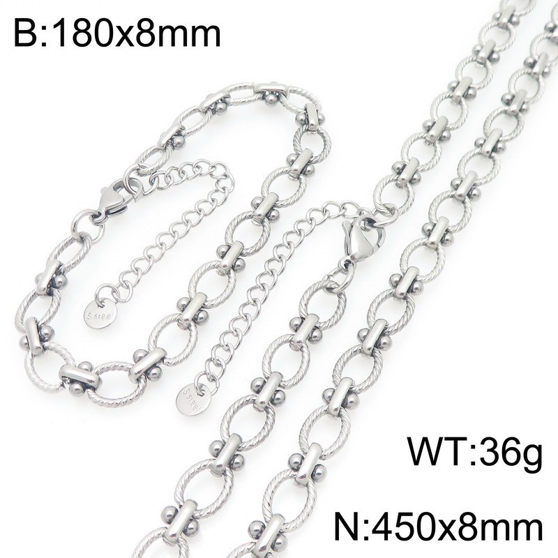 Steel-colored necklace