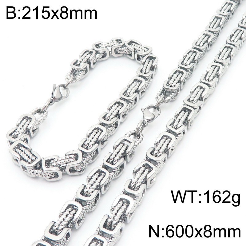 Steel-colored necklace