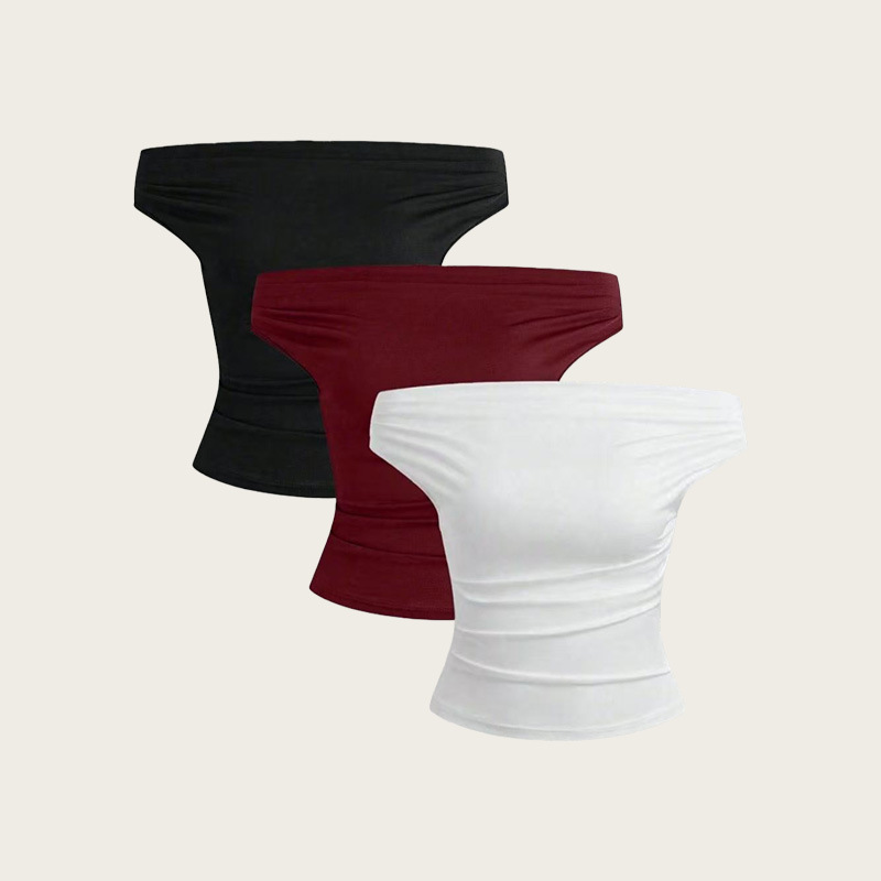 A wine red three-piece set