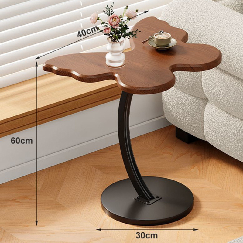 [walnut color   matte black frame]