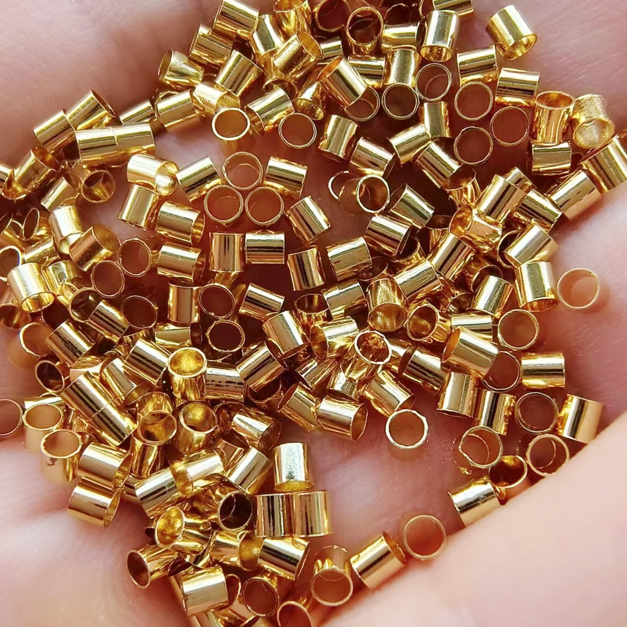 18K gold plated 1.5x1.5mm