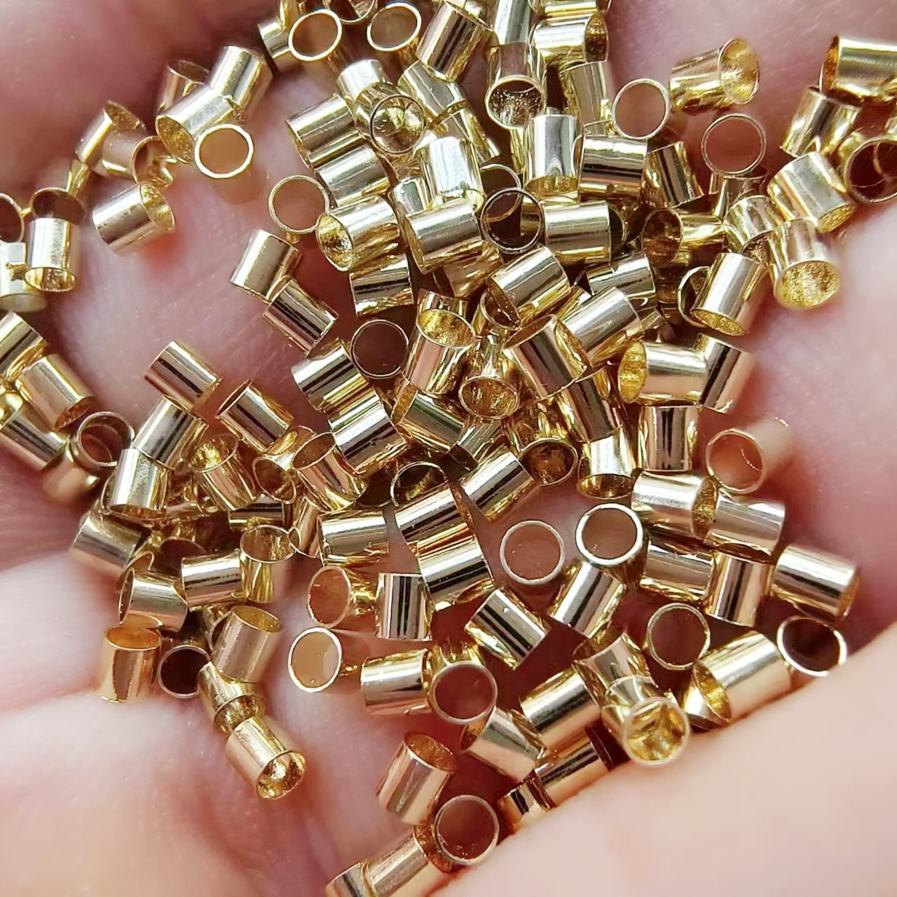 14K gold plated 1.5x1.5mm