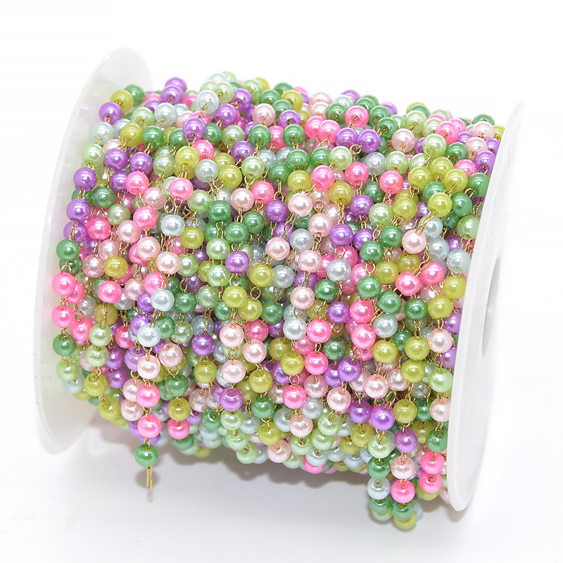 2:Mixed colored beads-kC gold chain