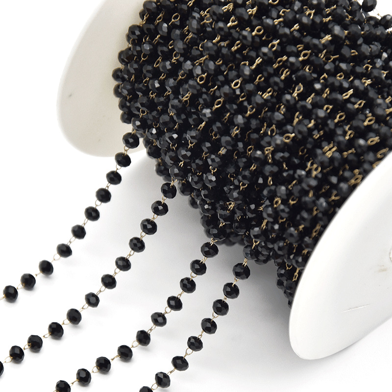 3:Black Crystal kc gold chain