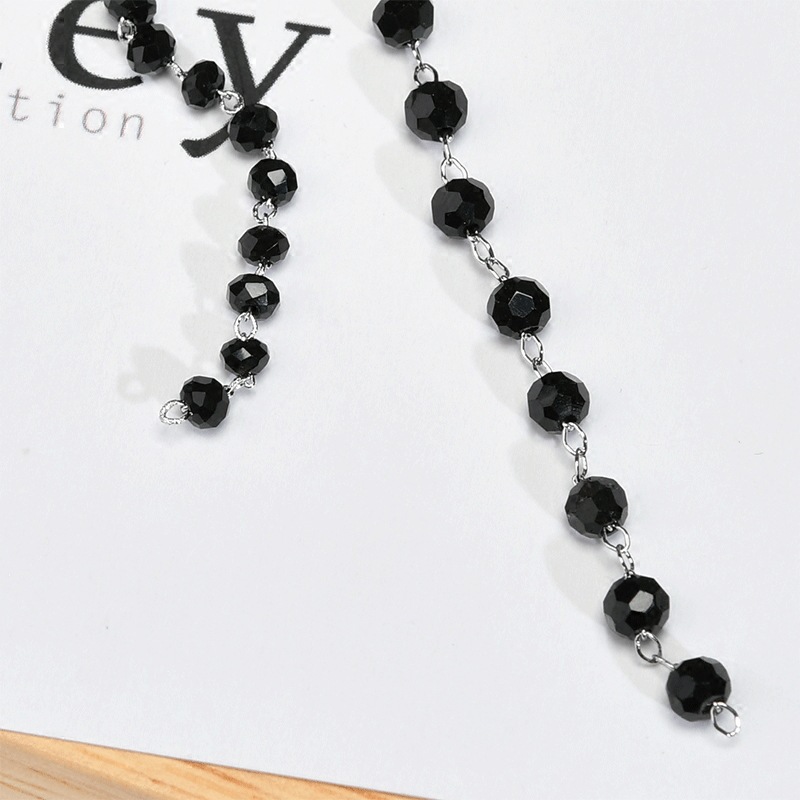 4:Black crystal white k chain