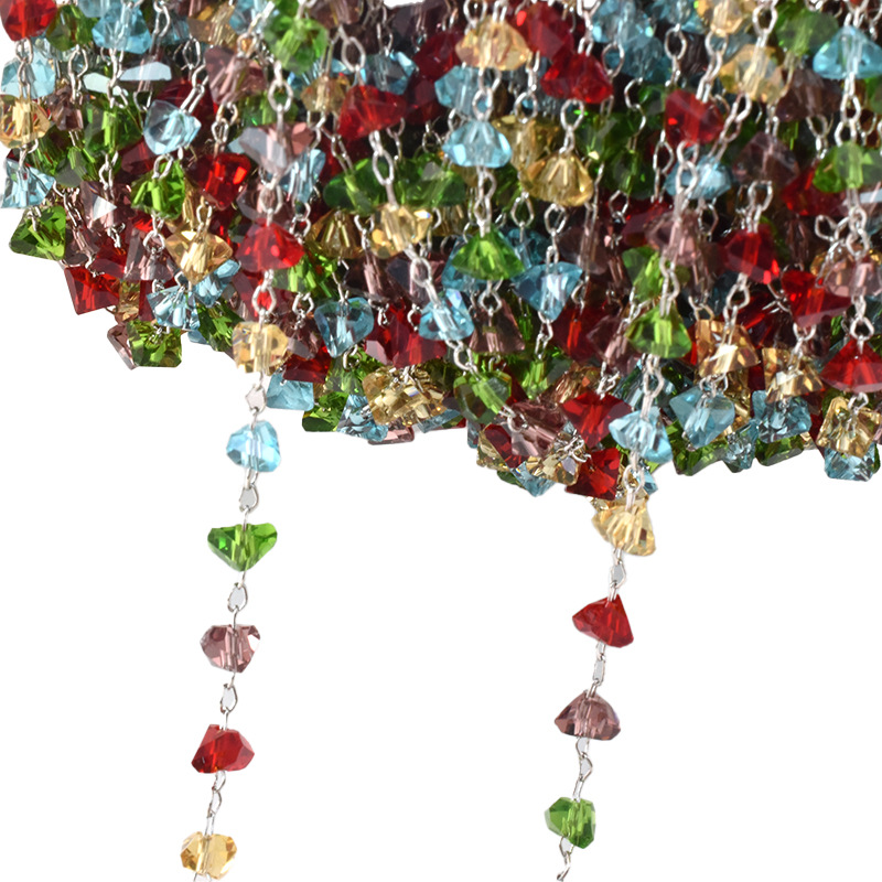 5:Mixed color crystal-white k chain