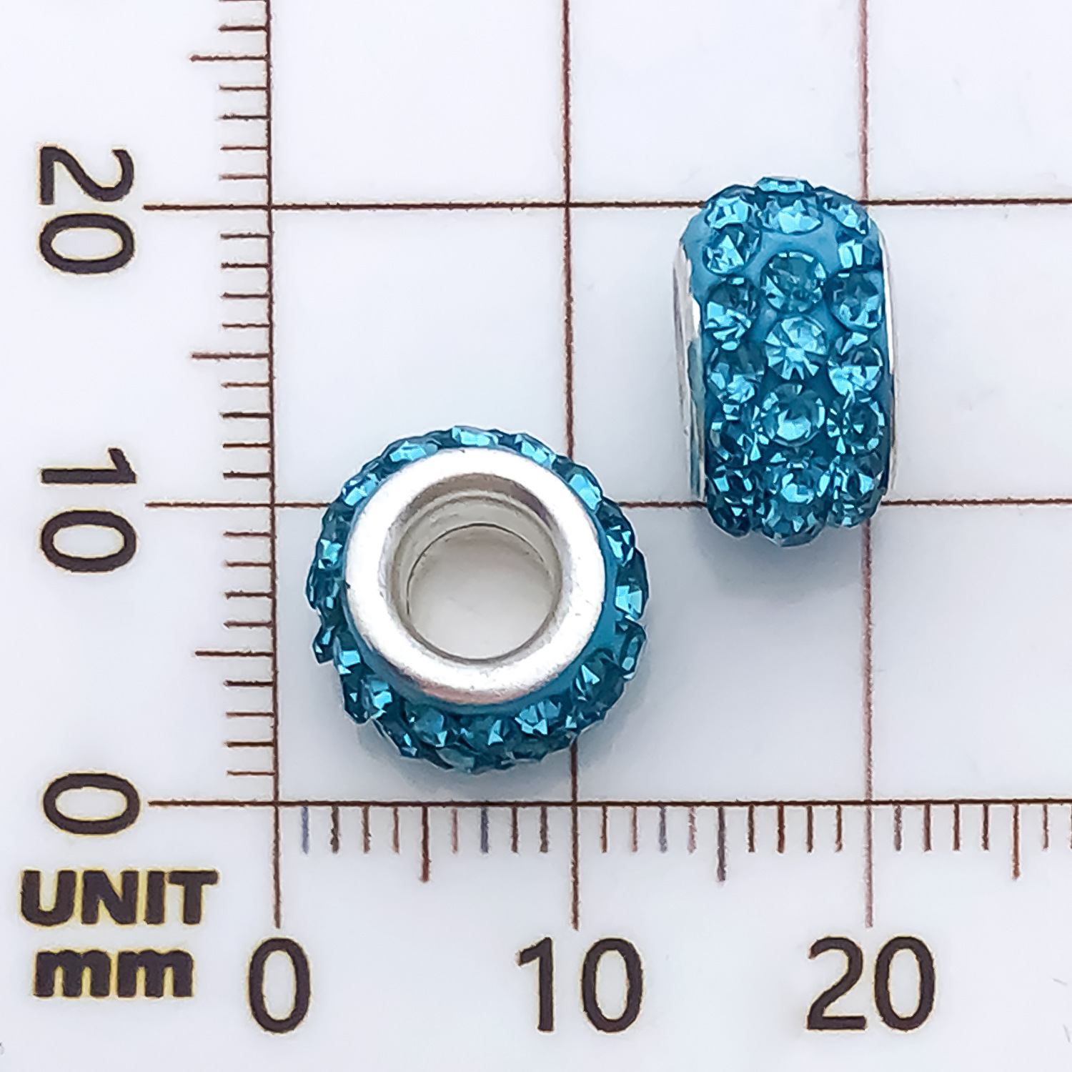 1:1 lake blue point drill large hole beads 11mm-aperture 4mm-0.9g-11548
