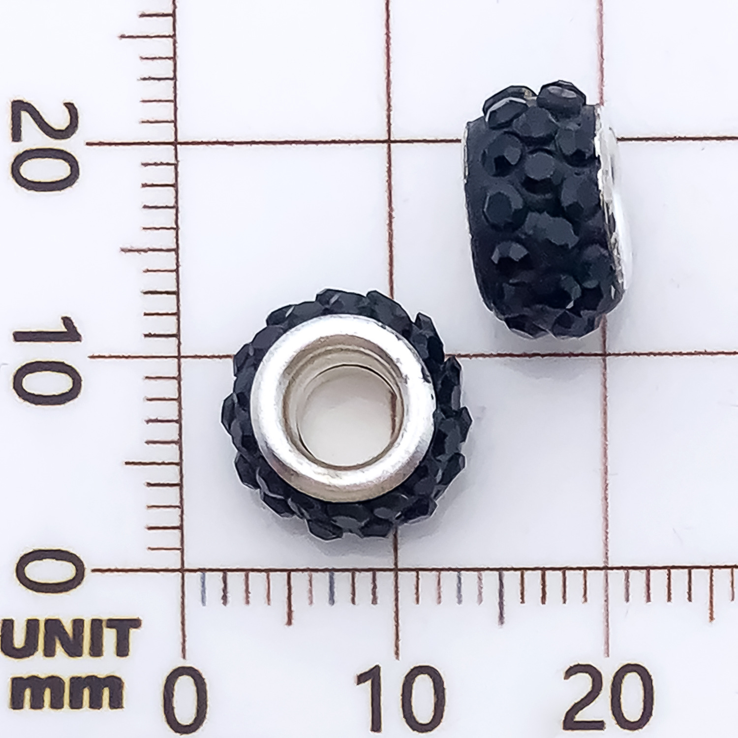 4:1 black point drill large hole beads 11mm-aperture 4mm-0.9g-11551
