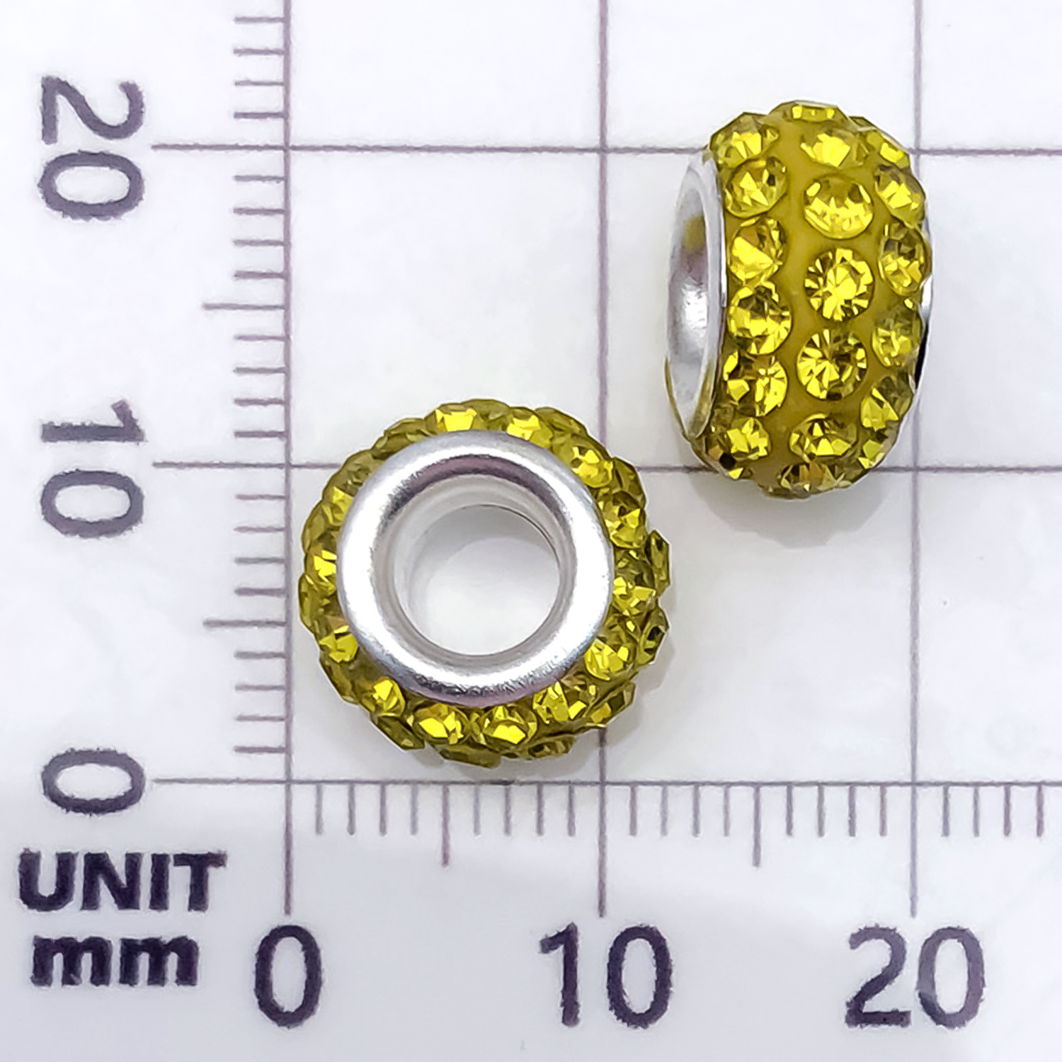 10:1 yellow point drill large hole beads 11mm-aperture 4mm-0.9g-14127