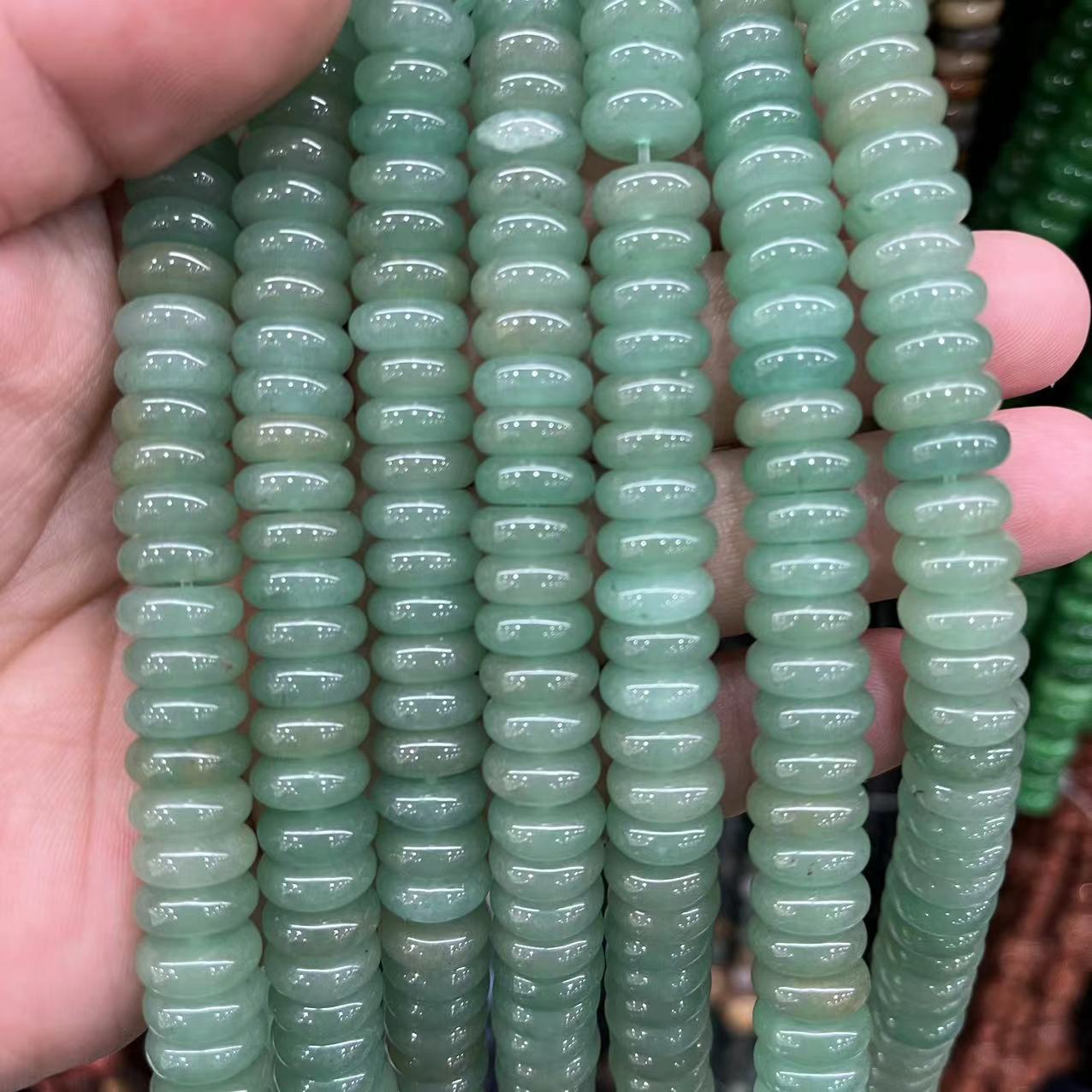 Green Aventurine 4x10mm (about 50 pieces)