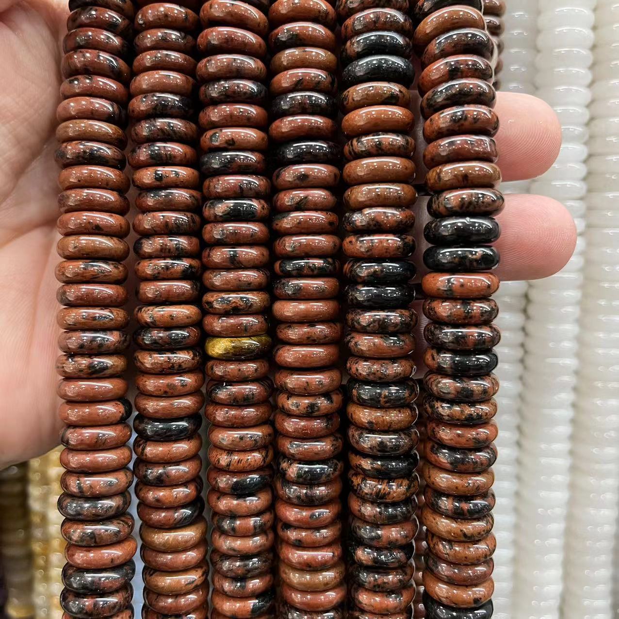 Mahogany Obsidian 4x10mm (about 50 pieces)