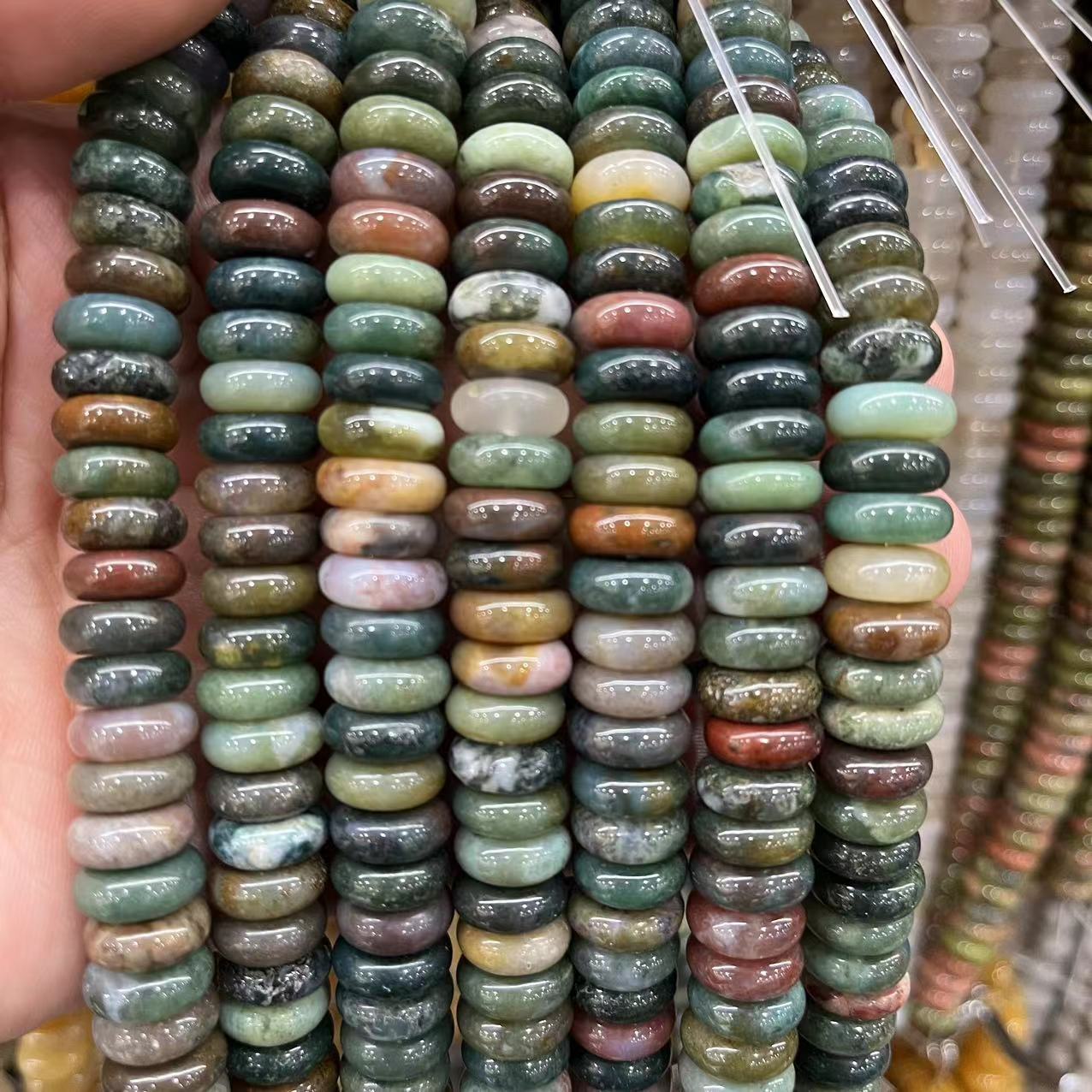 Indian agate 4x10mm (about 50 pieces)