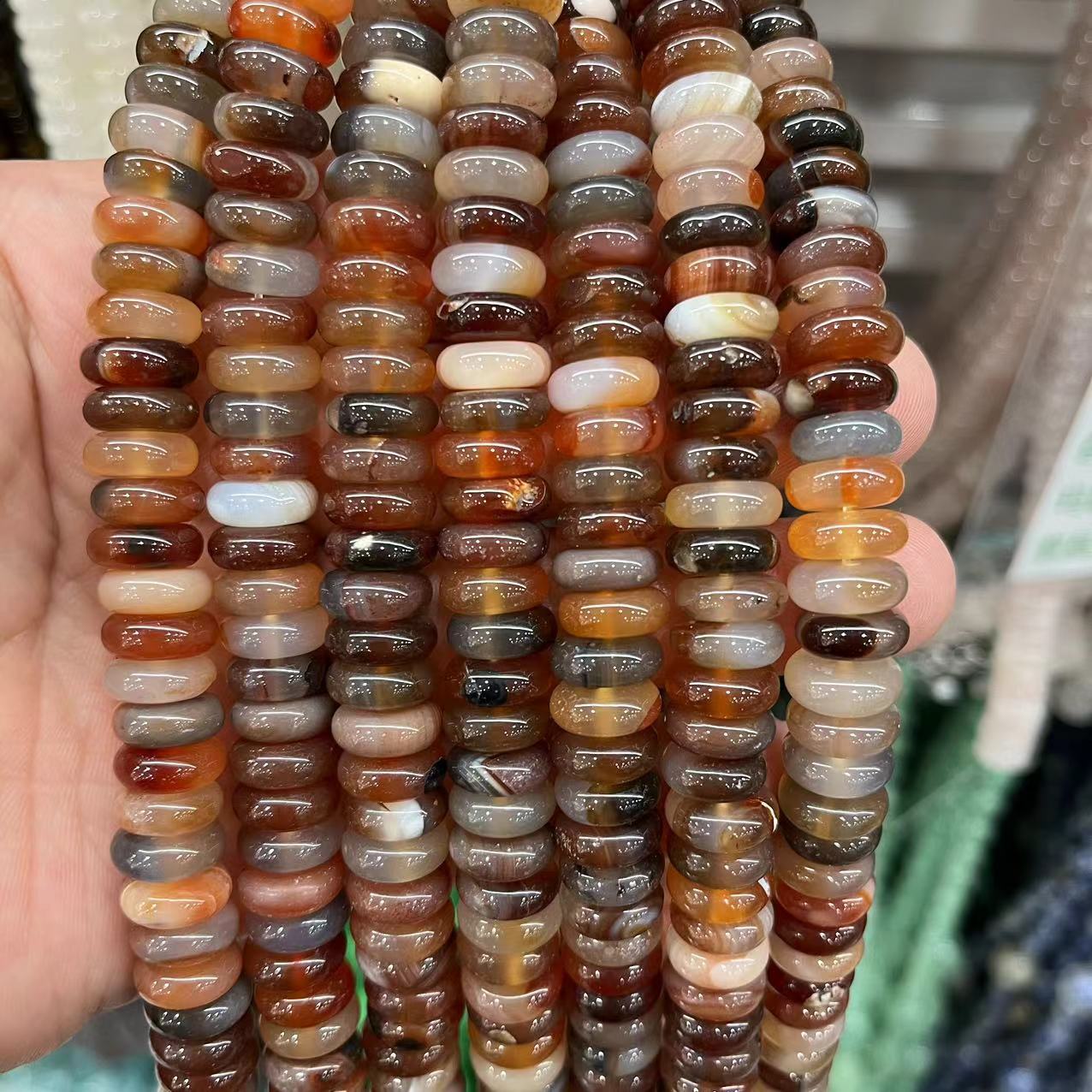 Coffee agate 4x10mm (about 50 pieces)