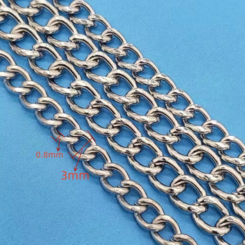 12:2 meters a pack of white K grinding chain Y1-F-10/0.8*3mm/24g