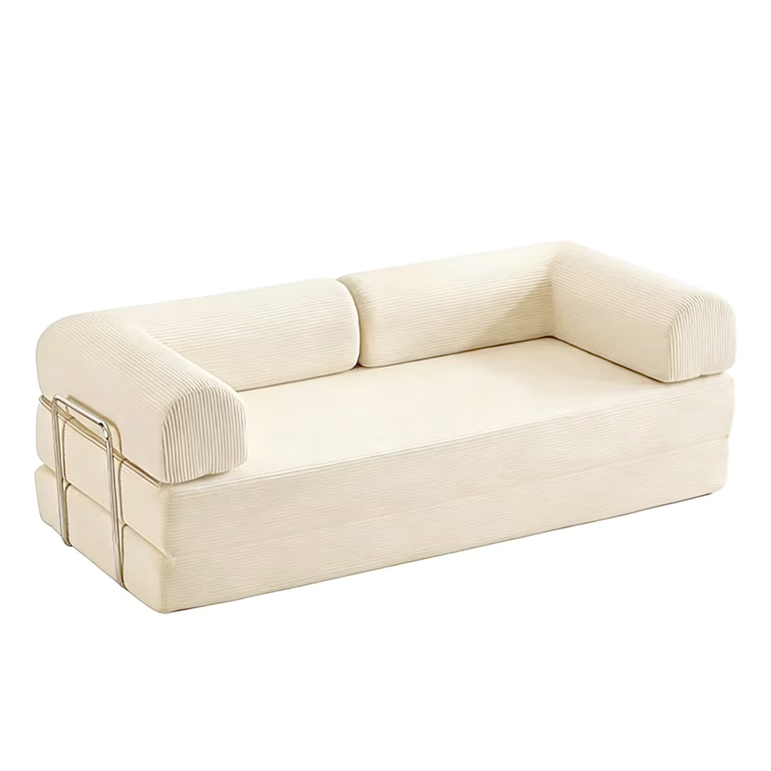 Beige corduroy High-resilience foam