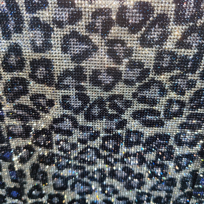 Silver Black gray leopard print 24 X 20CM