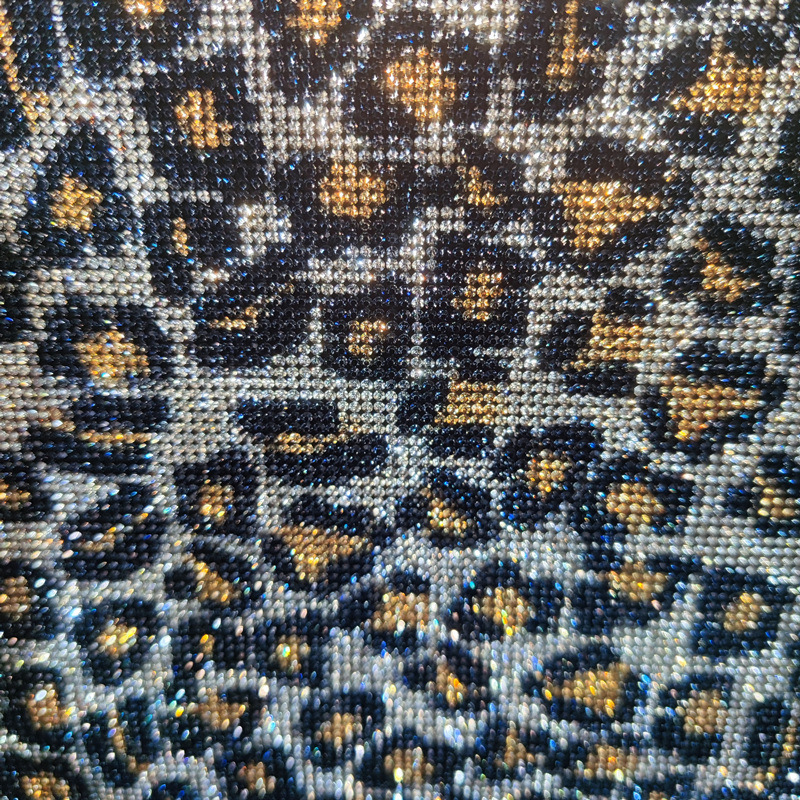 Silver Black yellow leopard print 24 X 20CM