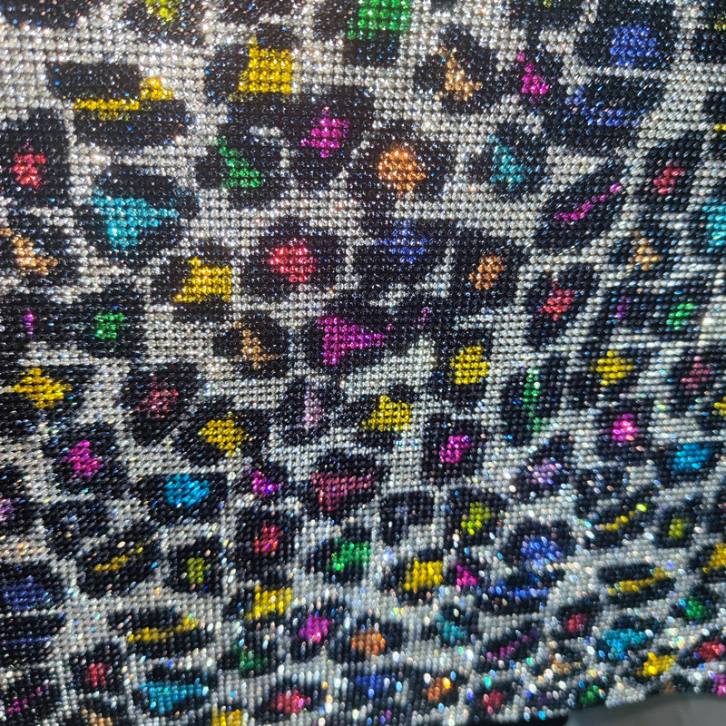 Silver black color leopard print 24 X 20CM