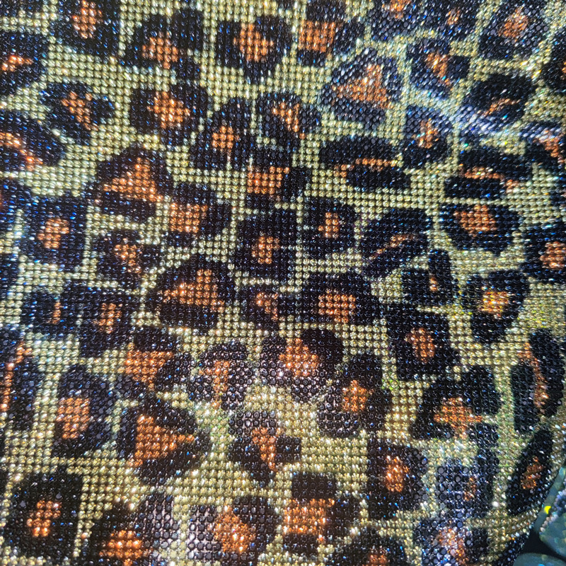 Yellow Black gold leopard print 24 X 20CM