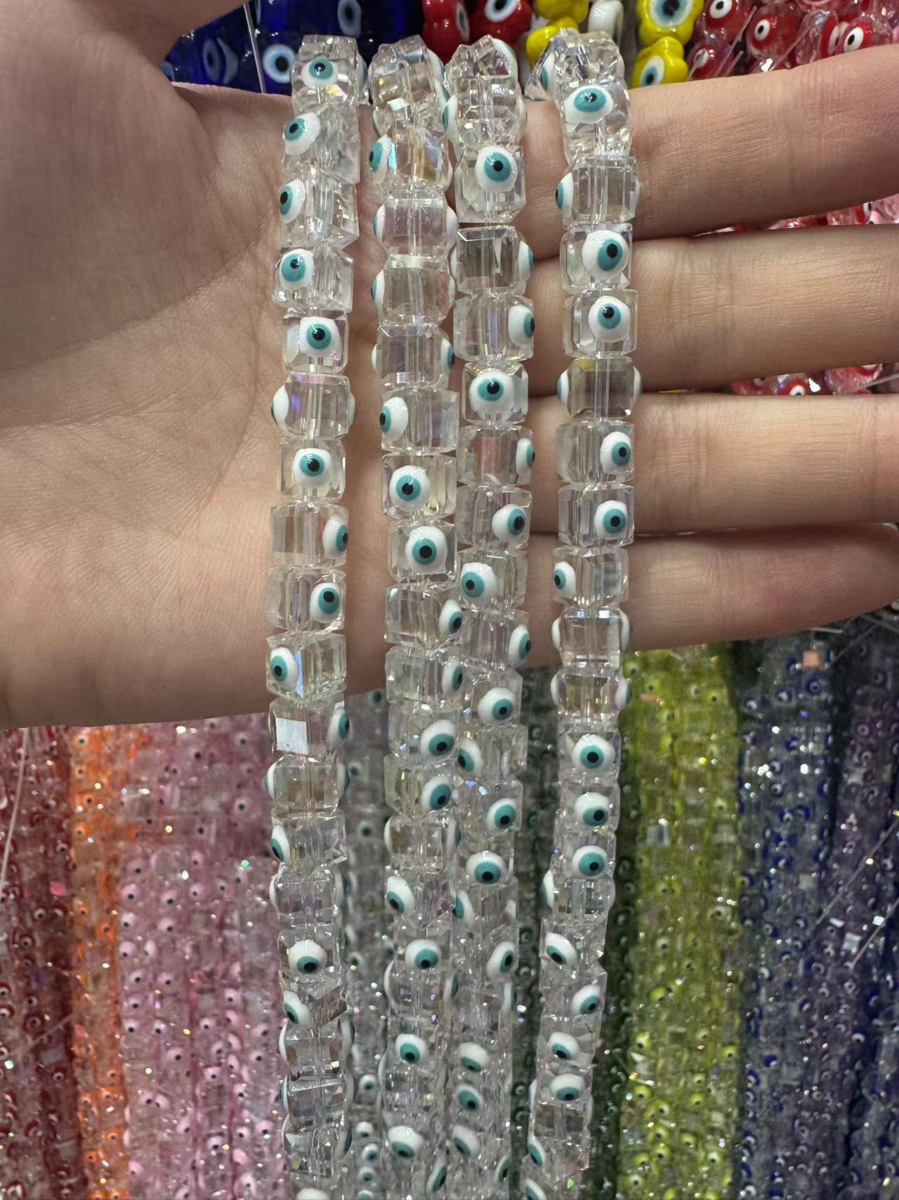 4:White and blue square eyes