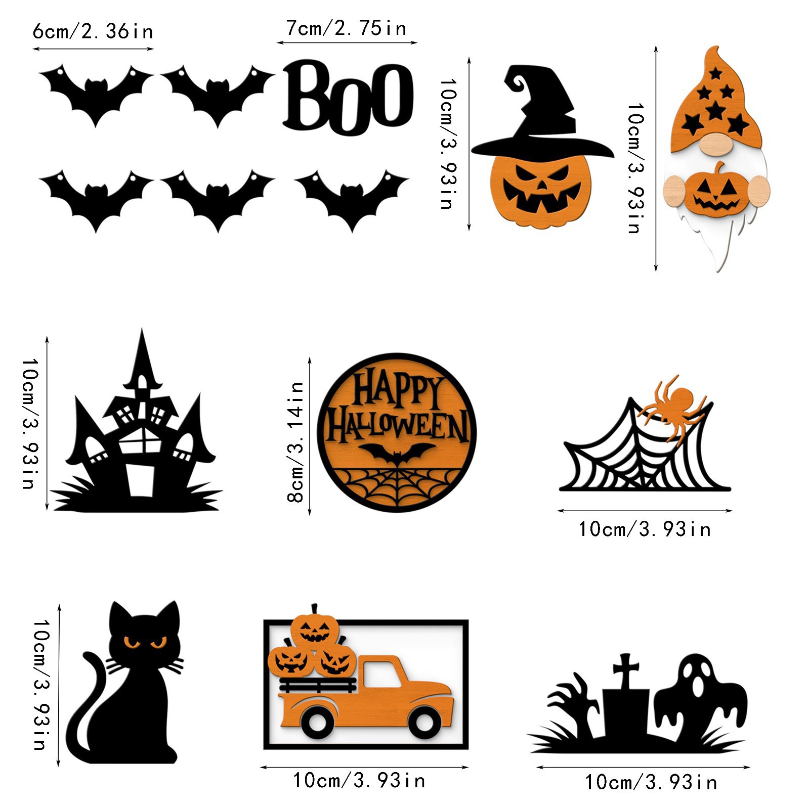 7:Ghost Pumpkin Ornaments -7