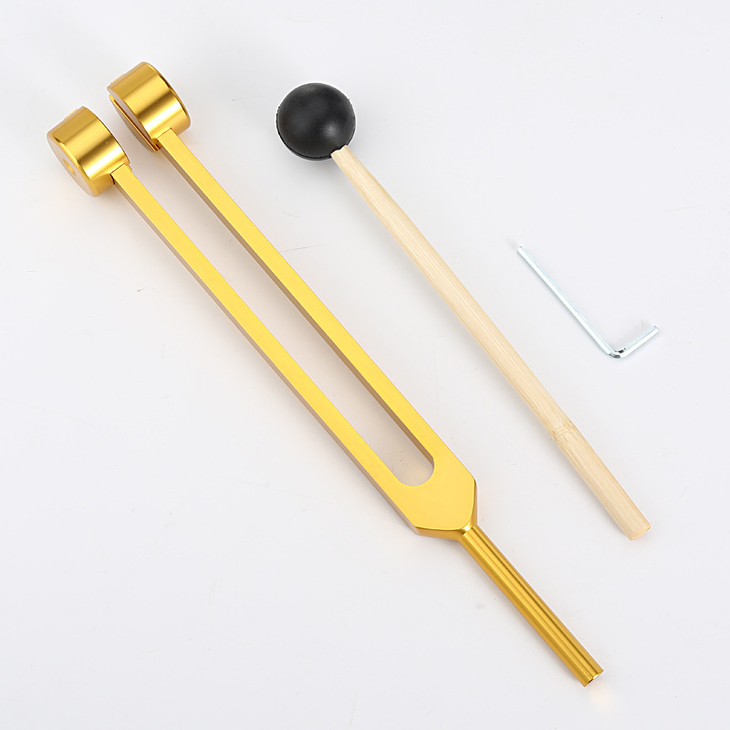 Golden tuning fork round head