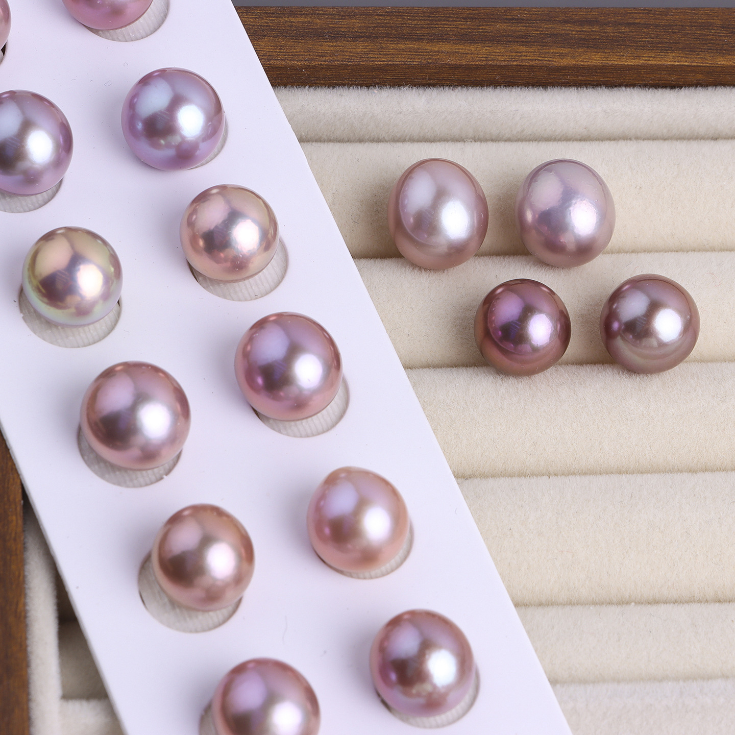 1:Natural colorful purple 11mm pair