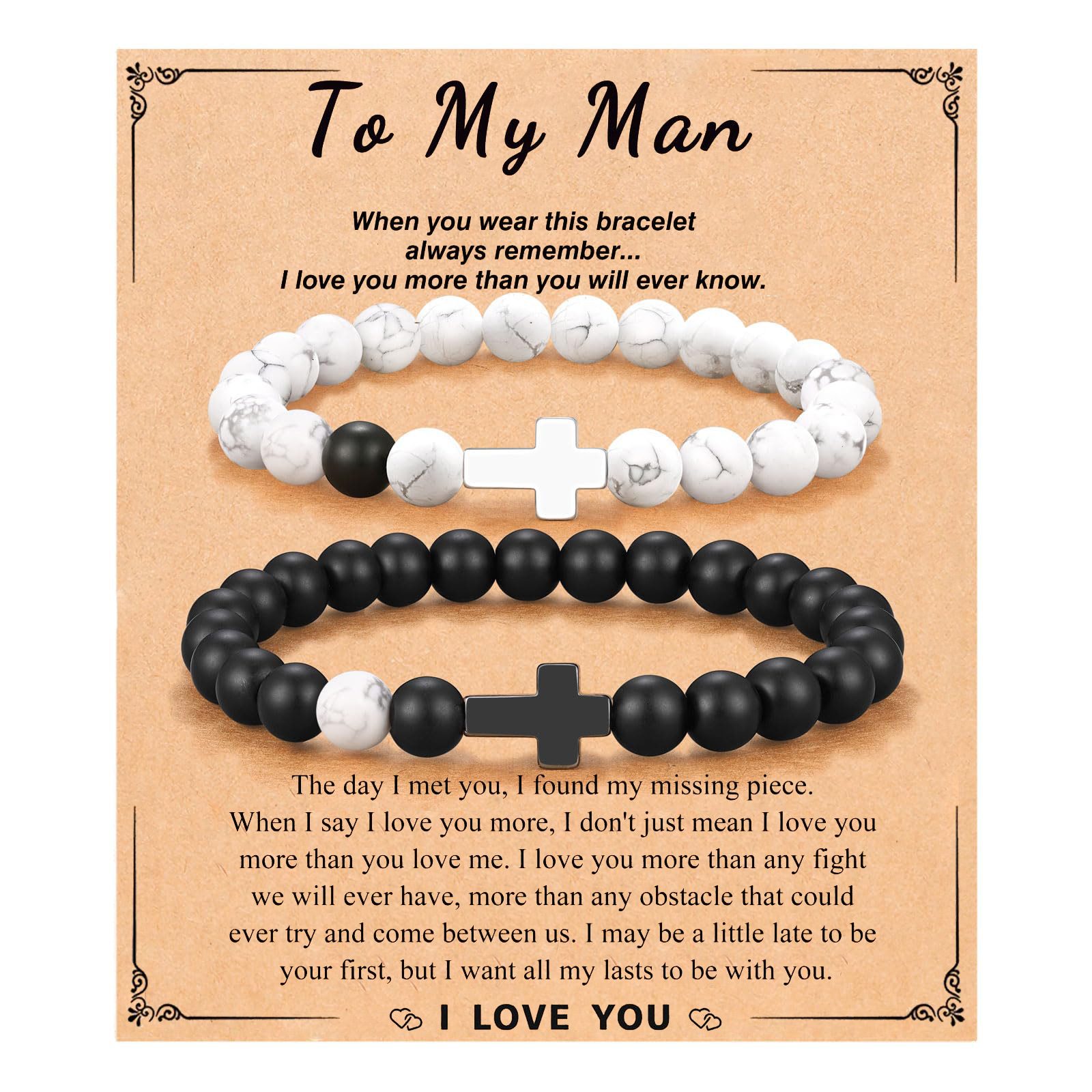 1:To My Man Black Frosted White Pine-With Card