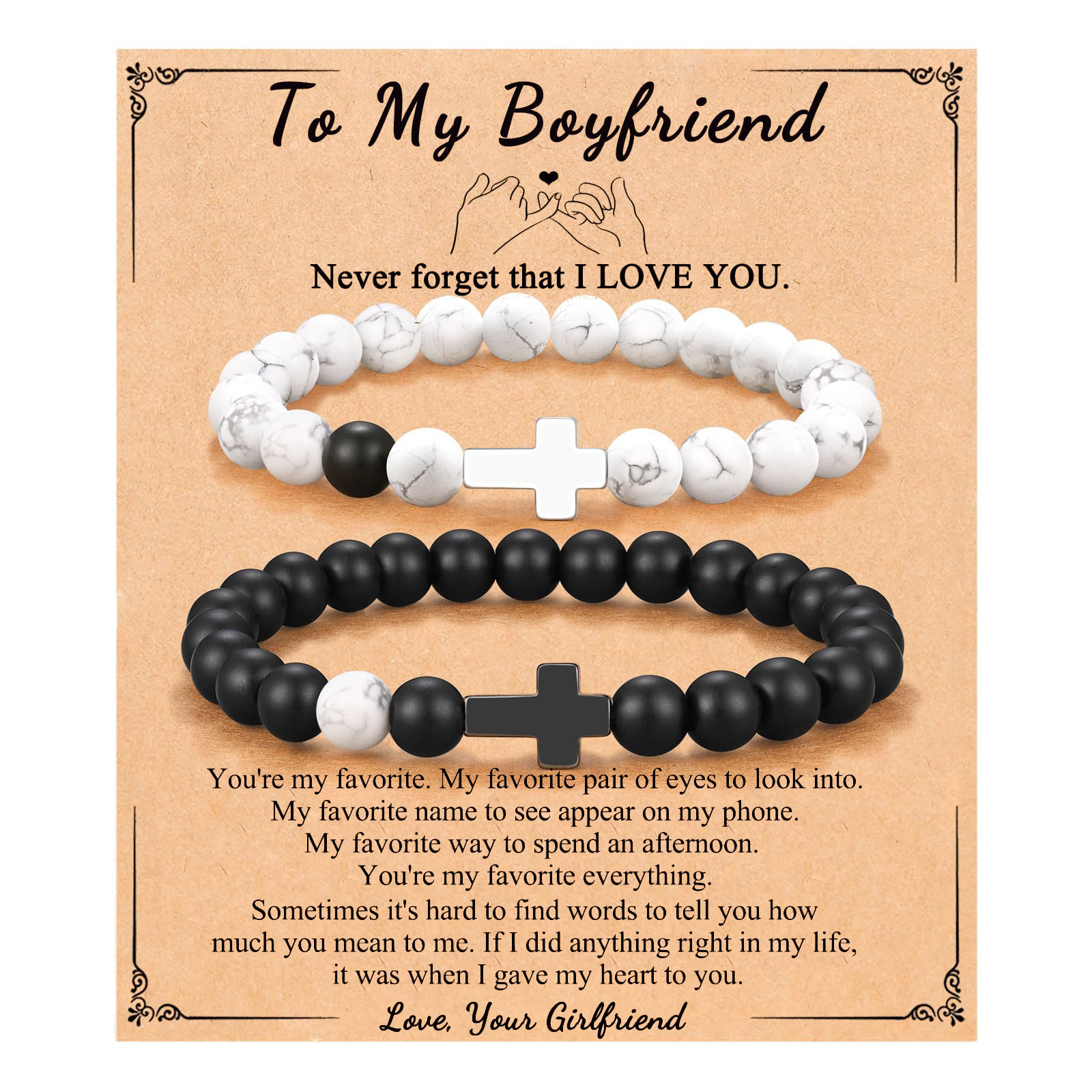 2:To My Boyfriend Black Frosted White Pine-With Card