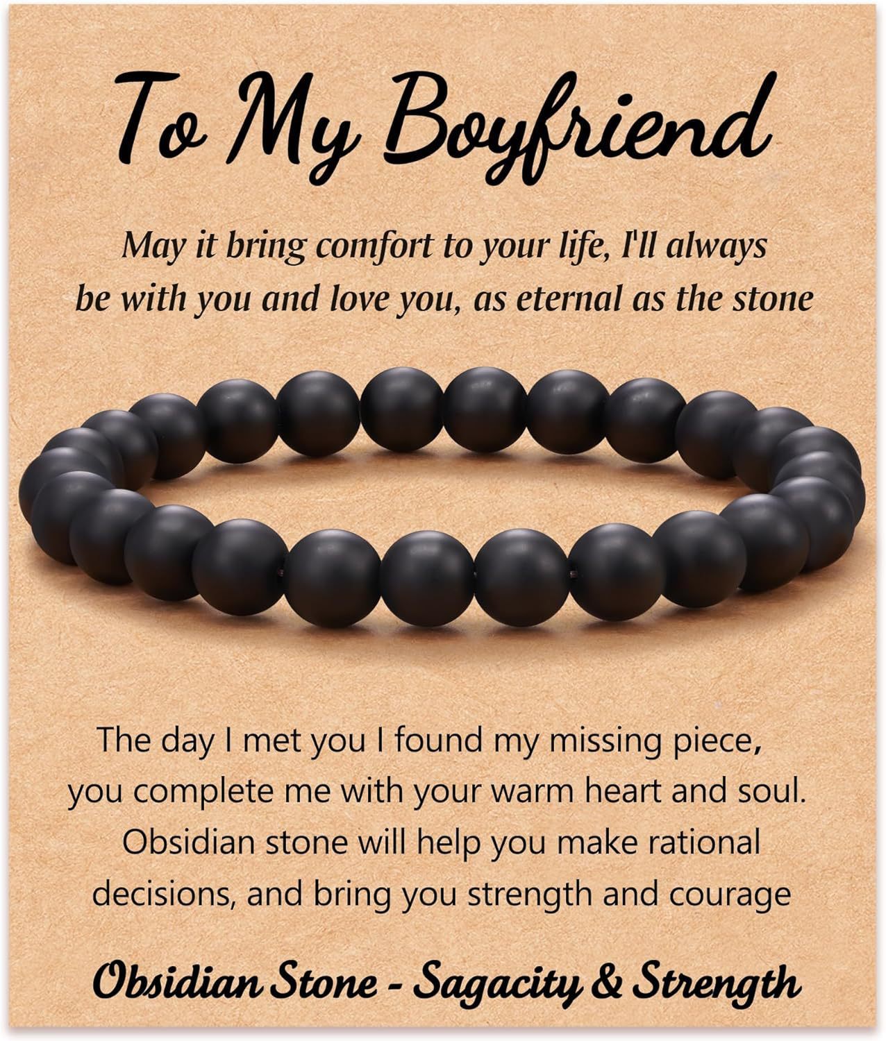 3:Black Frosted to my boyfriend Card