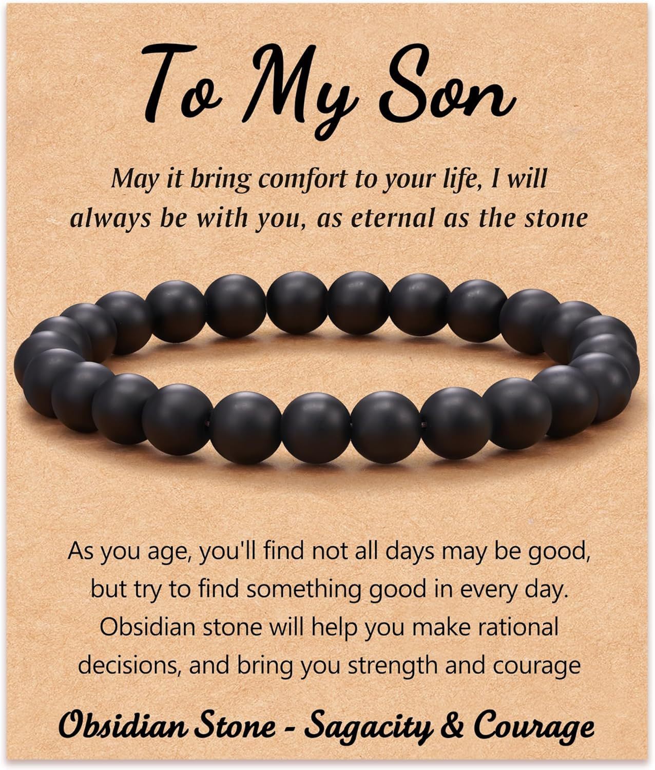 5:Black Frosted to my son Card